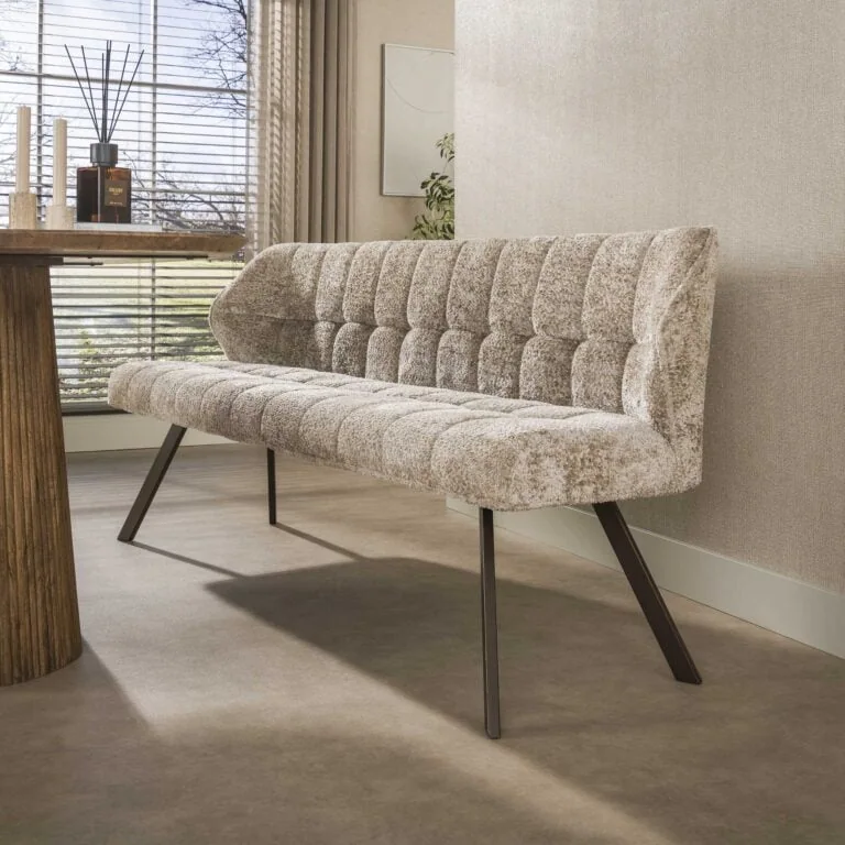 Kelly Eetkamerbank Alura zand-bruin