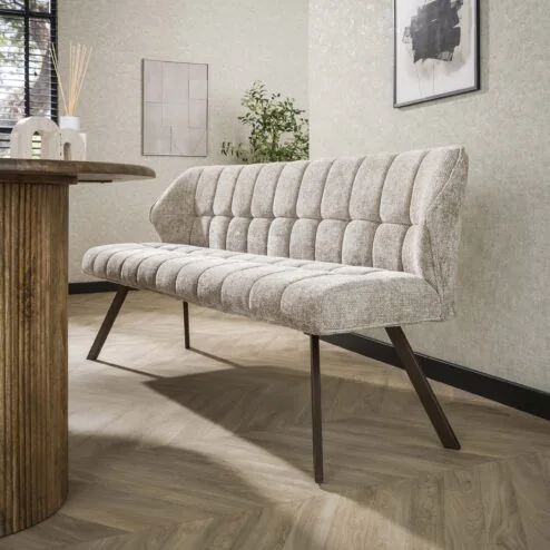 Kelly Eetkamerbank Hoven zand-bruin