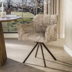 Kelly Eetkamerstoel Alura zand-bruin