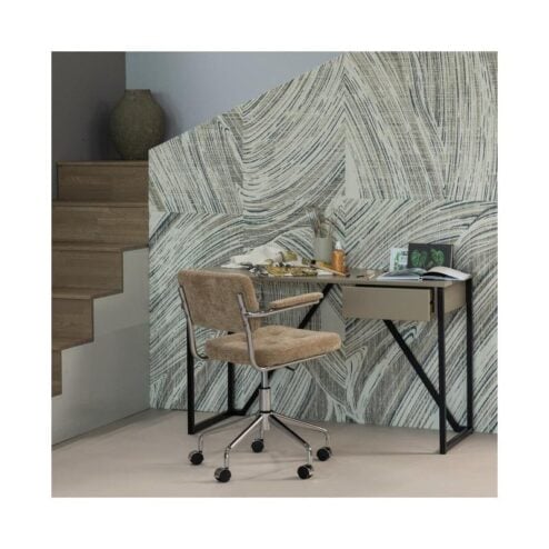 Kova Bureaustoel geweven ribstof donkerzand