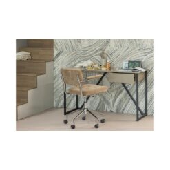 Kova Bureaustoel geweven ribstof donkerzand