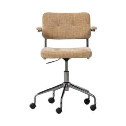 Kova Bureaustoel geweven ribstof donkerzand