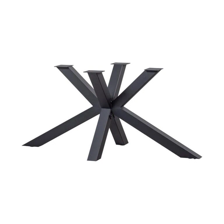 Kruisvorm poot metaal zwart