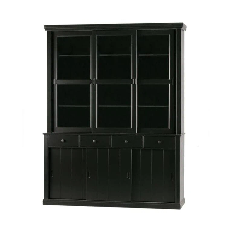 Lagos Buffetkast grenen zwart 166cm