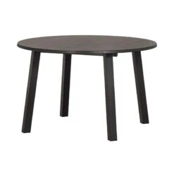 Lange Jan Uitschuifbare eettafel rond eiken blacknight 120/160/200cm
