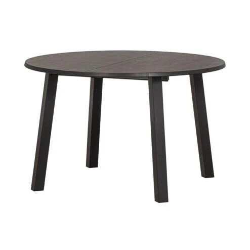 Lange Jan Uitschuifbare eettafel rond eiken blacknight 120/160/200cm