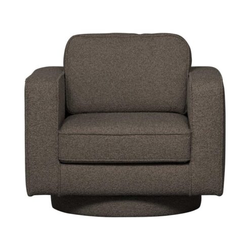 Lazy Draaifauteuil bouclé antraciet