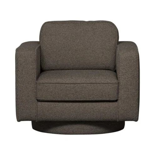 Lazy Draaifauteuil bouclé antraciet