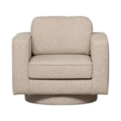 Lazy Draaifauteuil bouclé naturel