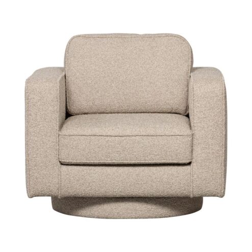 Lazy Draaifauteuil bouclé naturel