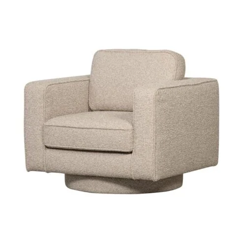 Lazy Draaifauteuil bouclé naturel