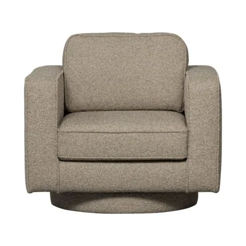Lazy Draaifauteuil bouclé zand