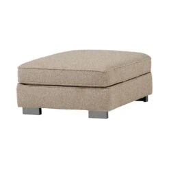 Lazy Hocker bouclé naturel