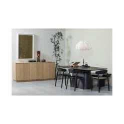 Leah Eettafel MDF donkerbruin 200cm