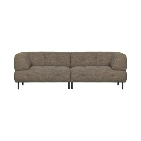 Lloyd 4-zits bank grof geweven donkerbruin melange