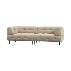 Lloyd 4-zits bank velvet zeezout