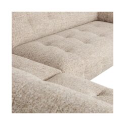 Lloyd Hoekbank links grof geweven naturel melange