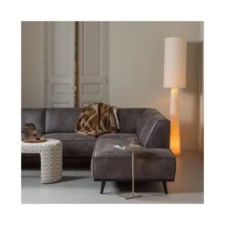 Loft 2-lichts Vloerlamp XL metaal/bouclé naturel