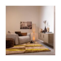 Loft 2-lichts Vloerlamp metaal/bouclé naturel met stippen