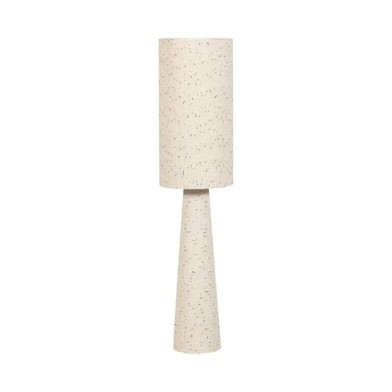 Loft 2-lichts Vloerlamp metaal/bouclé naturel met stippen