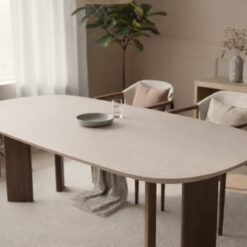 Nova Eettafel Deens ovaal Walnoot/Zand 200 cm