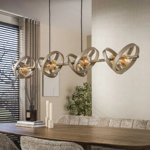 Octavia 8-lichts Hanglamp Beige