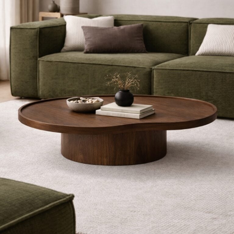 Solis Salontafel niervorm Walnoot 100 cm