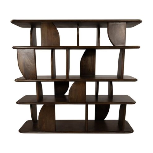 Sorano Boekenkast mangohout Walnoot 140 cm