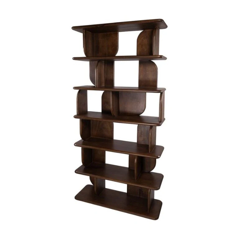 Sorano Boekenkast mangohout Walnoot 90 cm