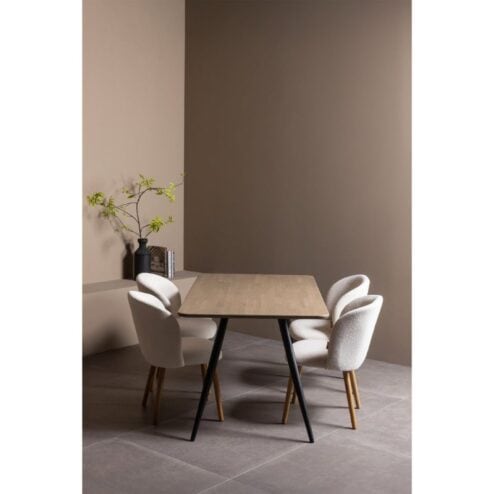 Tafel poot conisch metaal zwart (2-standen)