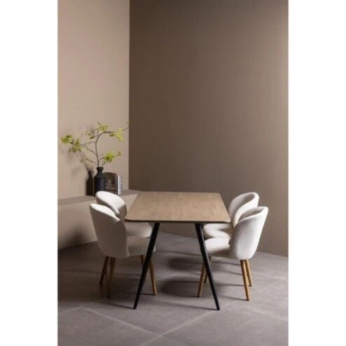 Tafel poot conisch metaal zwart (2-standen)