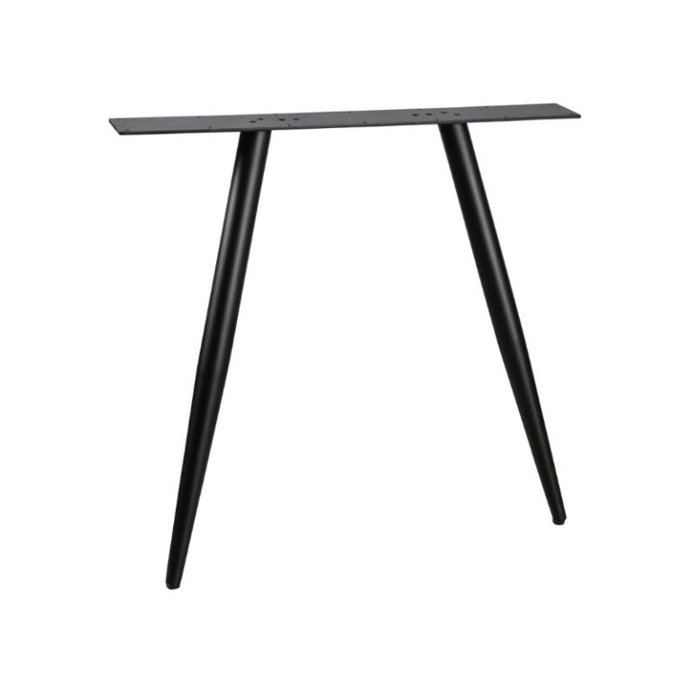 Tafel poot conisch metaal zwart (2-standen)