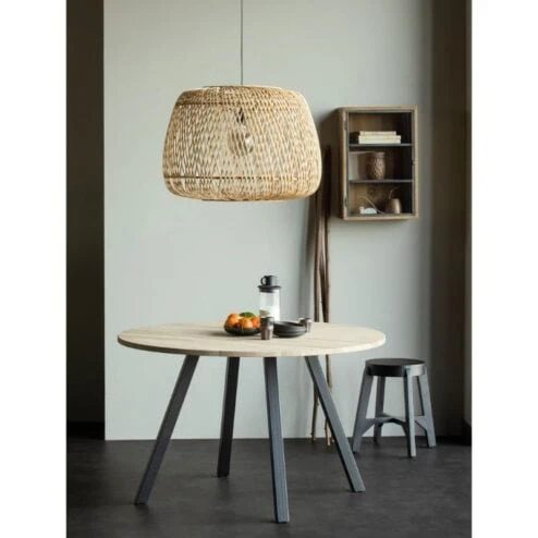 Tafel poot vierkant metaal zwart (2-standen)