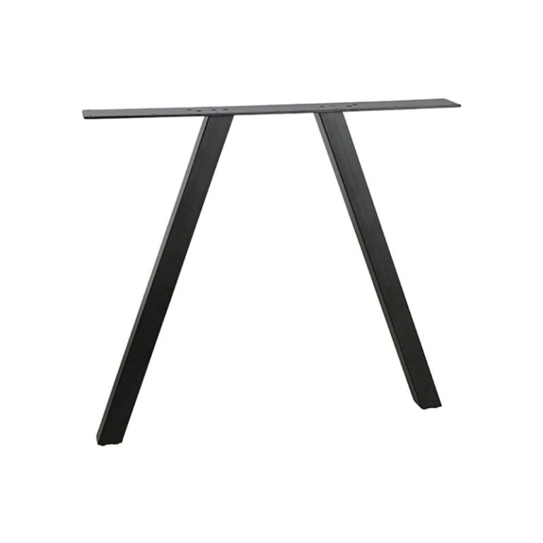 Tafel poot vierkant metaal zwart (2-standen)