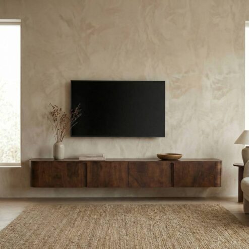 Tv meubel Yama walnoot zwevend | 235cm