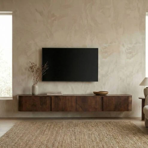 Tv meubel Yama walnoot zwevend | 235cm