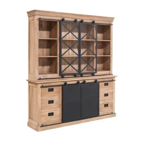 Vitrinekast Trenso Mangohout XXL 200 cm