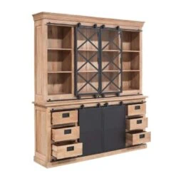 Vitrinekast Trenso Mangohout XXL 200 cm