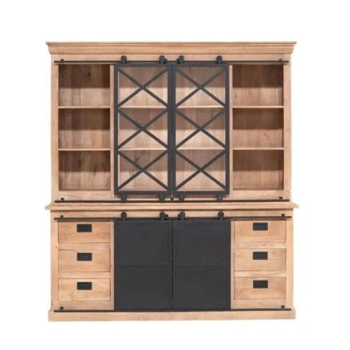 Vitrinekast Trenso Mangohout XXL 200 cm