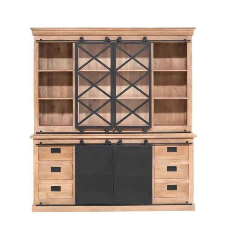 Vitrinekast Trenso Mangohout XXL 200 cm