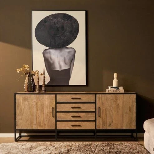 Alaska Dressoir Mangohout 210cm