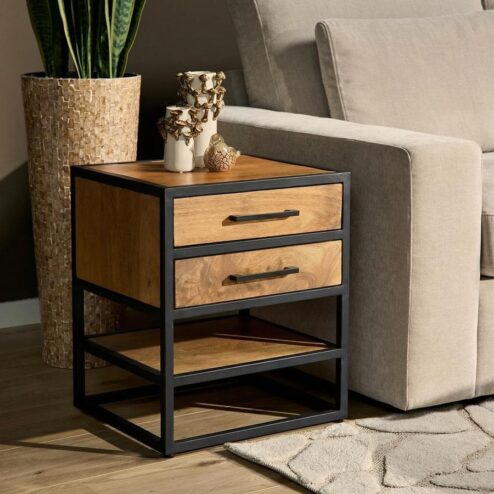 Alaska Nachtkastje Mangohout 45cm