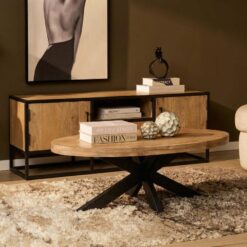 Alaska Salontafel Ovaal Mangohout 130cm