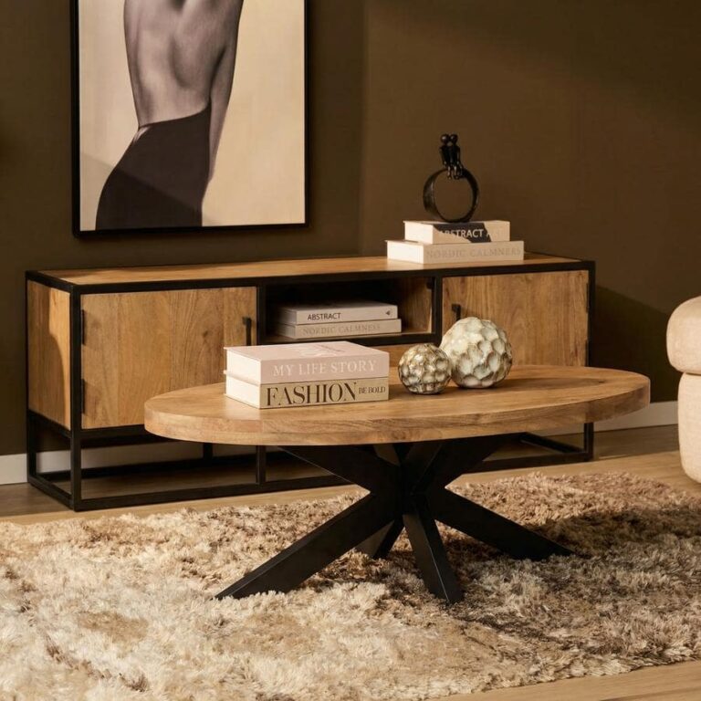 Alaska Salontafel Ovaal Mangohout 130cm