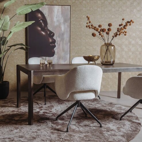 Amalfi Eettafel bruin eikenfineer 220cm