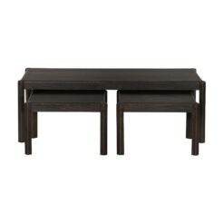 Amalfi Salontafel set van 3 bruin eikenfineer