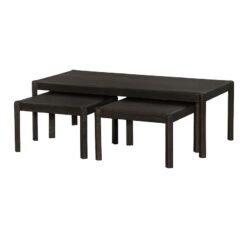 Amalfi Salontafel set van 3 bruin eikenfineer