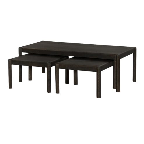 Amalfi Salontafel set van 3 bruin eikenfineer