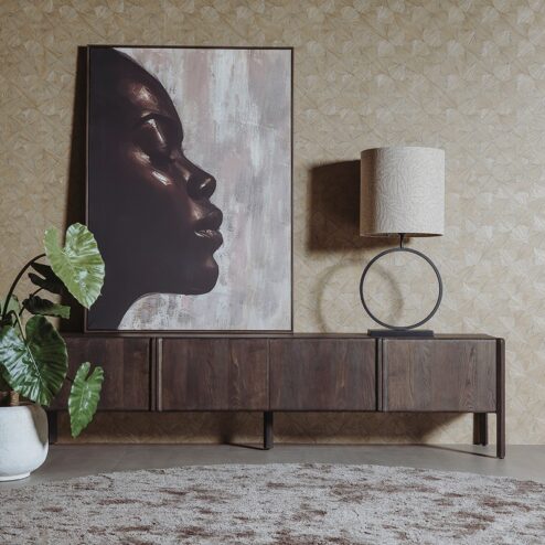 Amalfi Tv meubel bruin eikenfineer 220cm