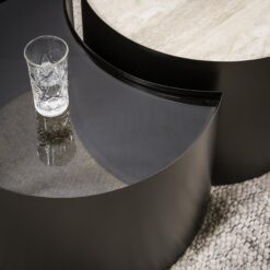 Arianna Salontafel Set van 2 Rond keramiek glas 60cm